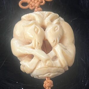 Vintage Japanese Netsuke Pendant Necklace/tassle.